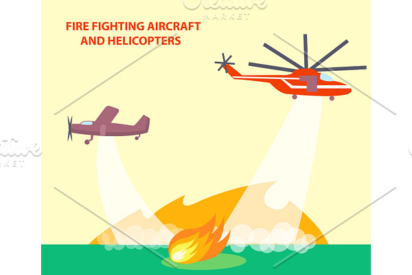 Aircraft and Helicopters Poster with