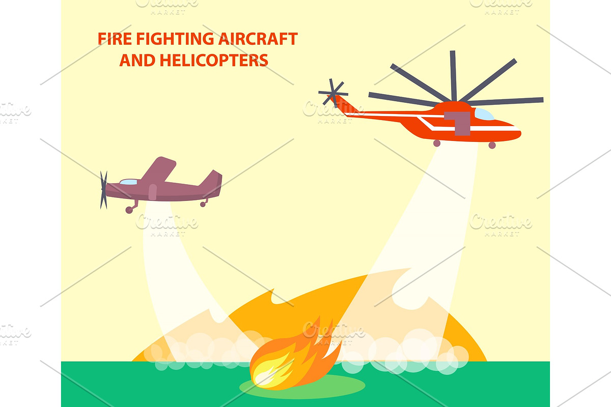 Aircraft and Helicopters Poster with in Illustrations - product preview 8