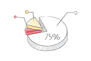 Pie Chart Representing Data Vector