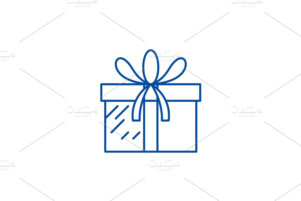 Present box line icon concept in Objects - product preview 8
