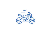 Race bike line icon concept. Race