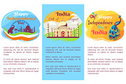 Happy Independence Day Placards with