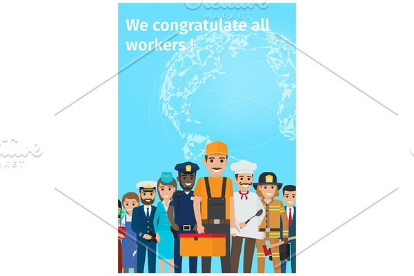 We Congratulate All Workers Greeting