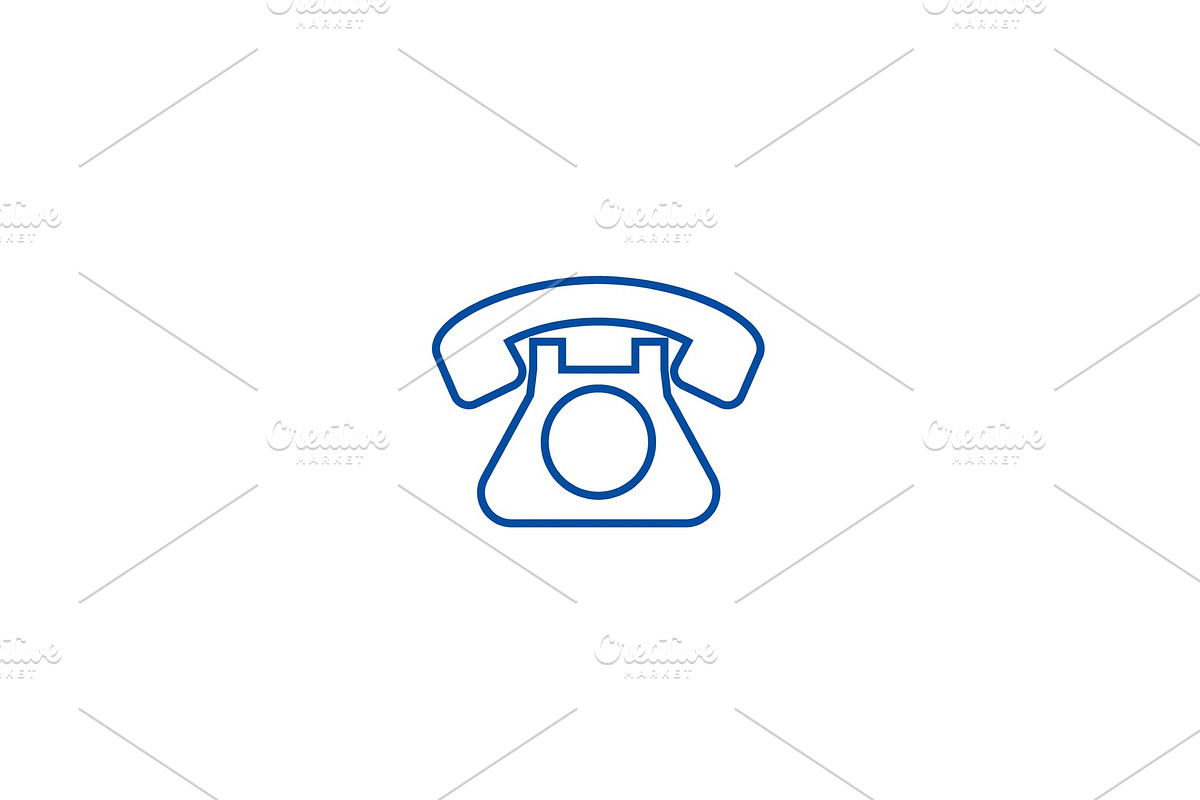 Retro phone line icon concept. Retro in Objects - product preview 8