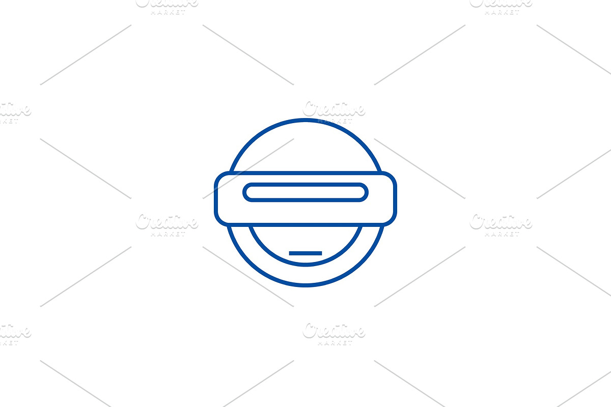 Robot emoji line icon concept. Robot in Illustrations - product preview 8