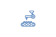 Robotic technology line icon concept