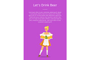 Let Drink Beer Poster with Smiling