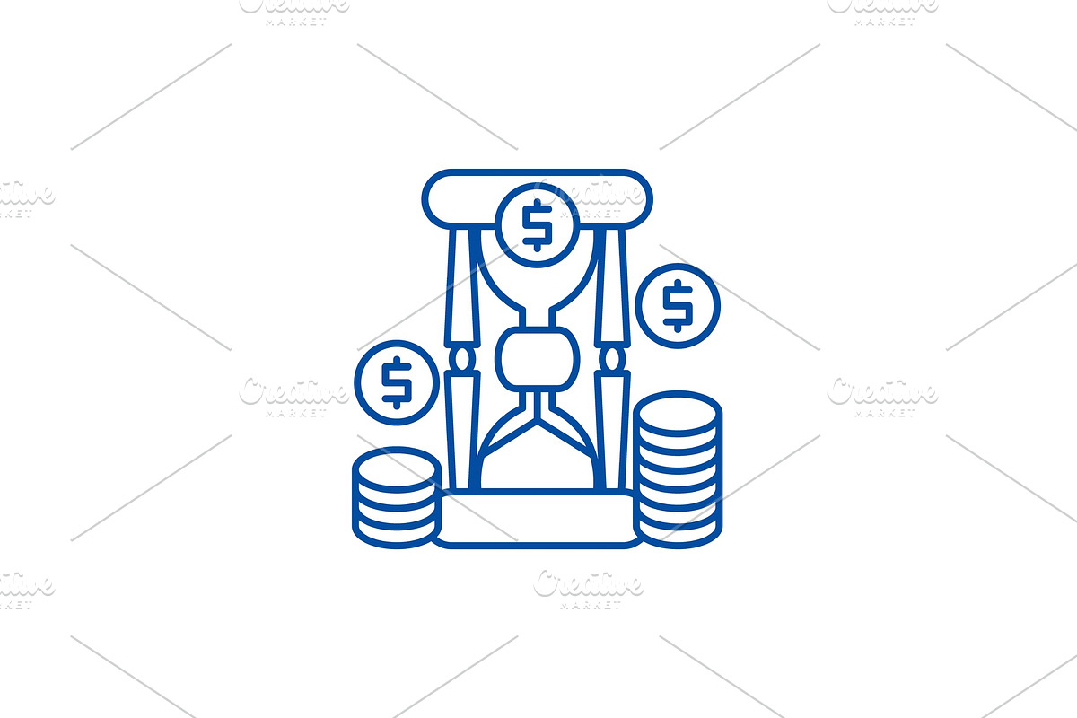 Roi line icon concept. Roi flat in Illustrations - product preview 8