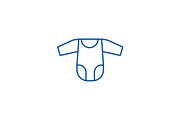 Romper suit line icon concept