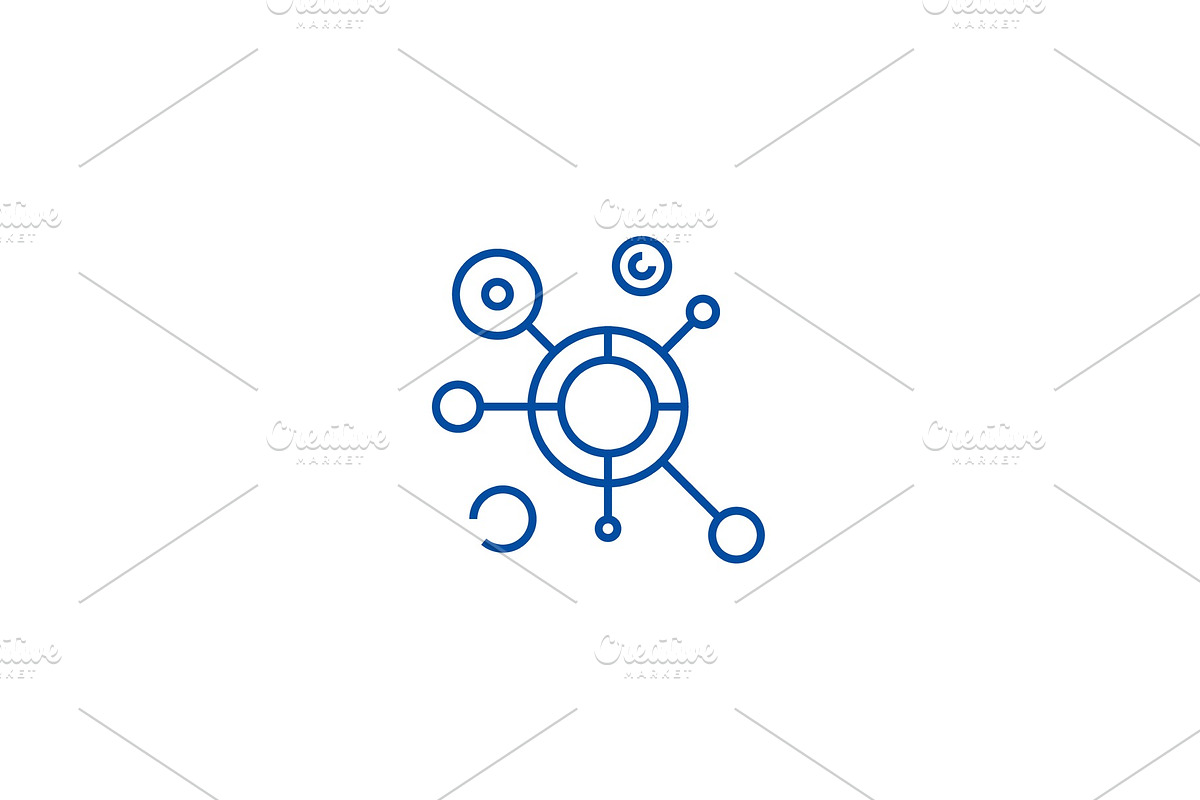 Rounded diagram line icon concept in Illustrations - product preview 8
