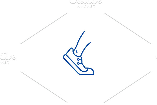 Running, tracking line icon concept