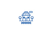 Rural house line icon concept. Rural