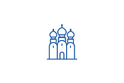 Russian orthodox church line icon