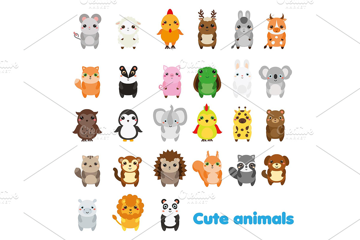 Cute animals. Icons Big set in Icons - product preview 8