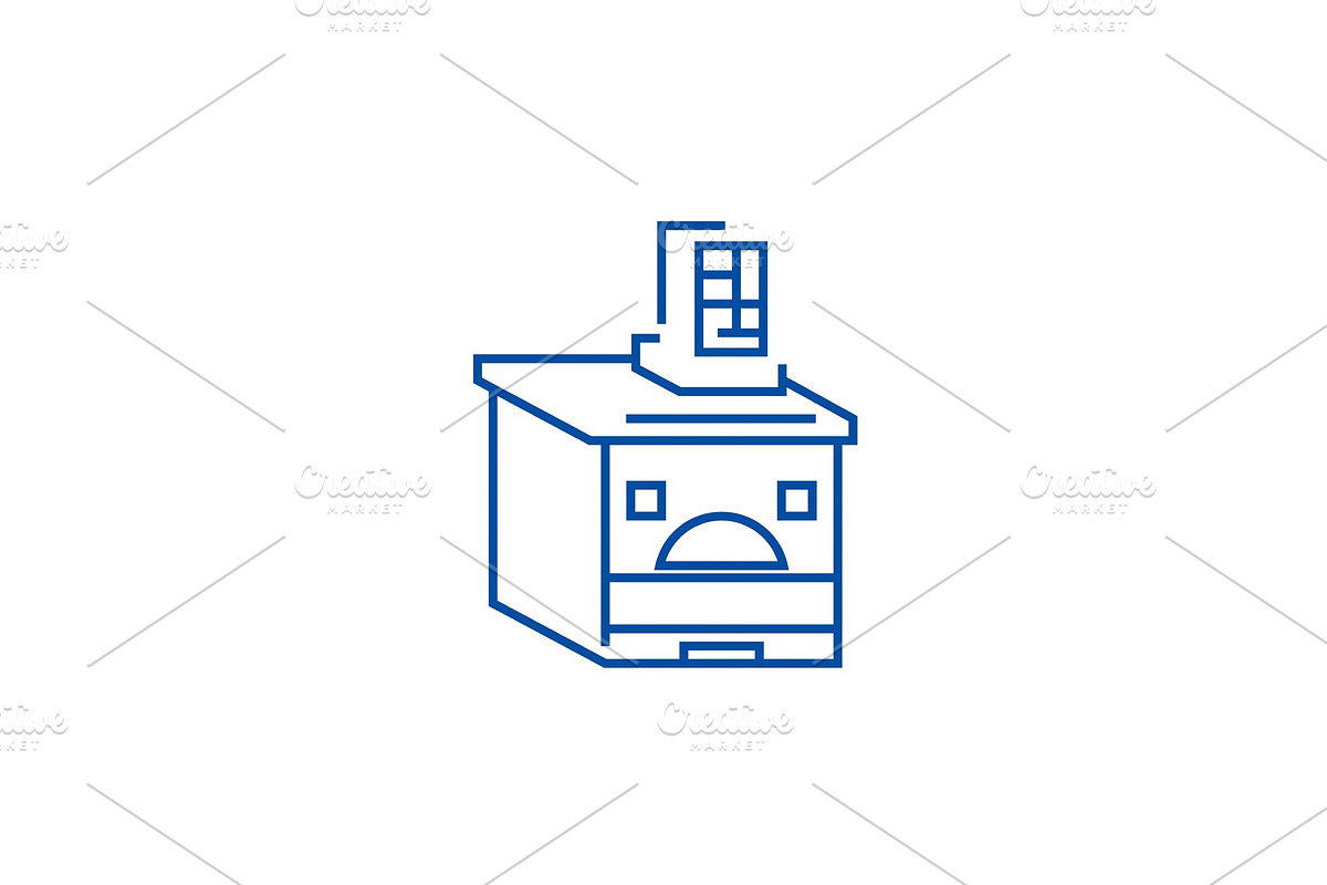 Russian oven line icon concept in Objects - product preview 8