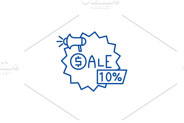 Sales line icon concept. Sales flat