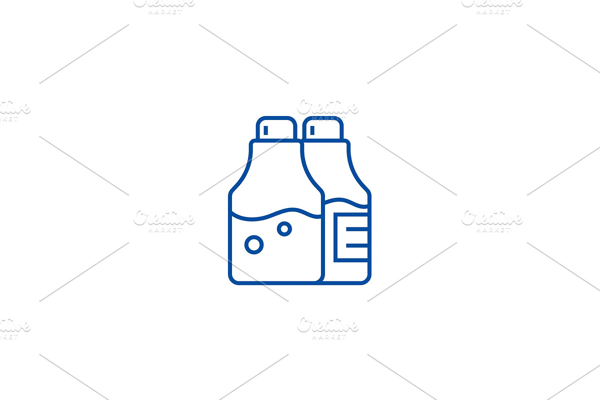 Salt and pepper,seasoning line icon in Illustrations - product preview 8