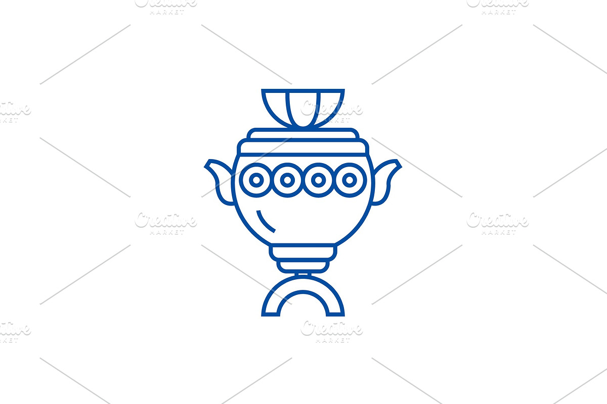 Samovar sign line icon concept in Objects - product preview 8