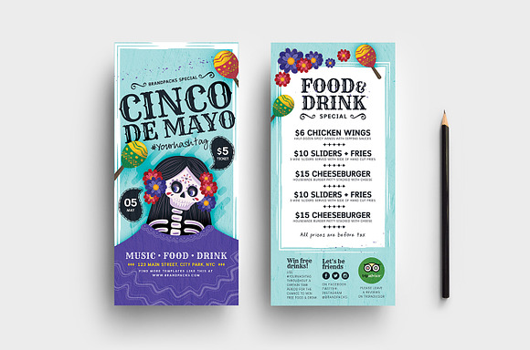Cinco De Mayo Flyers / Posters Vol.3 in Flyer Templates - product preview 5