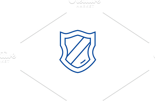 Schield line icon concept. Schield