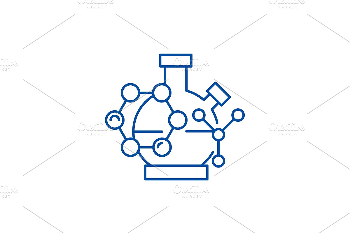 Scientific research line icon in Illustrations - product preview 8
