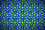 Glossy cute golden stars on blue