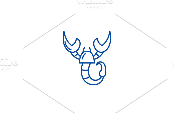 Scorpio zodiac sign line icon