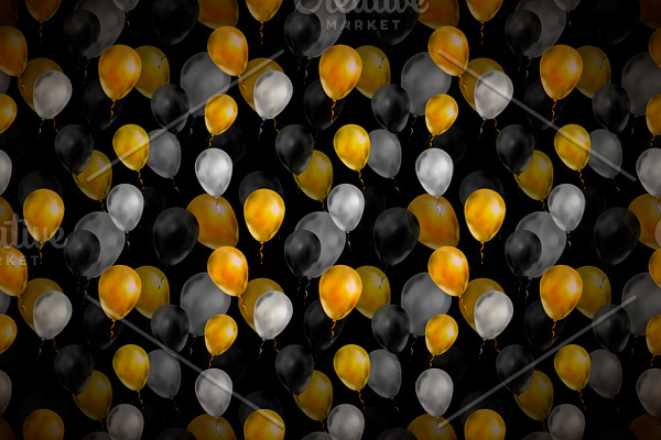 Luxury balloons on dark