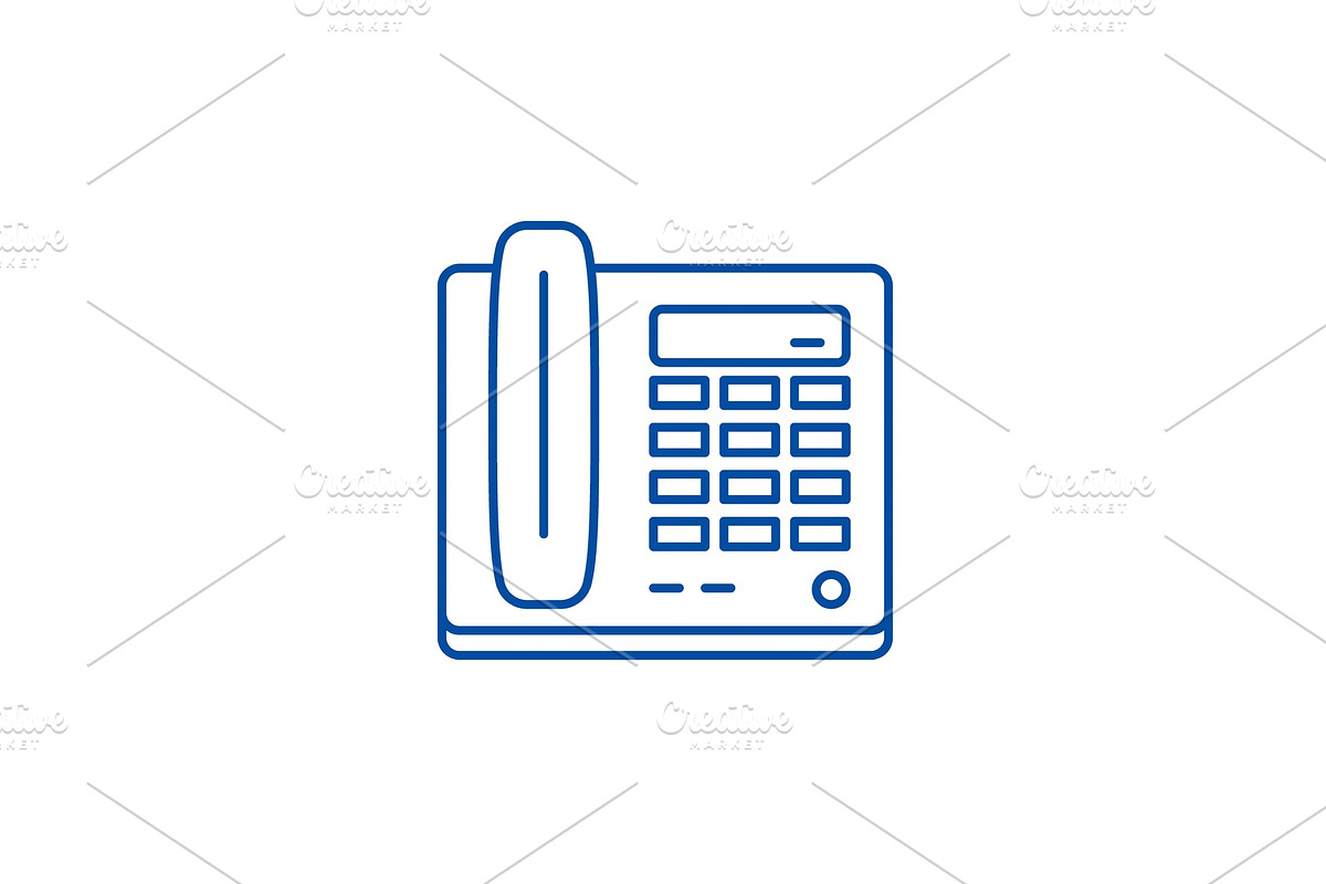 Secretarys phone line icon concept in Illustrations - product preview 8