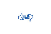 Self blame,hands pointer line icon