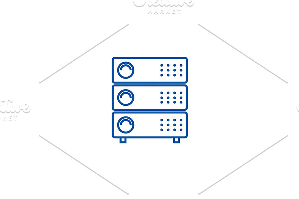 Servers illustration line icon