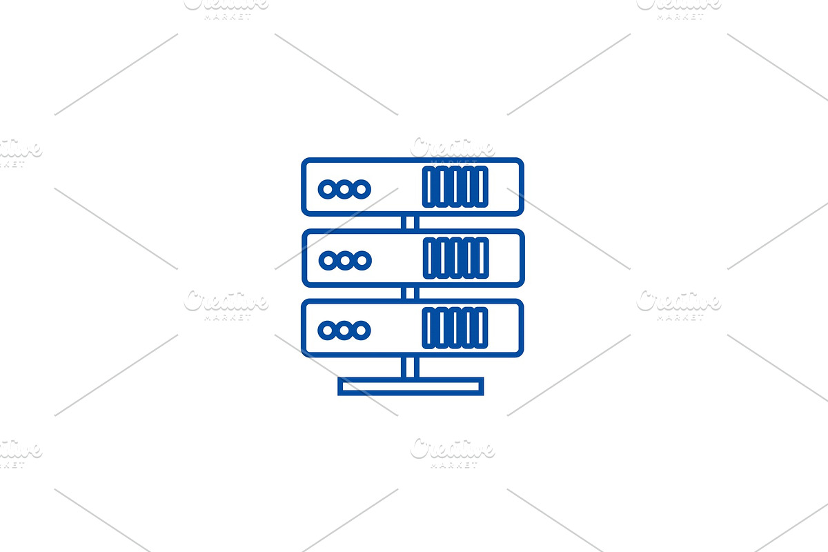 Servers network line icon concept in Illustrations - product preview 8