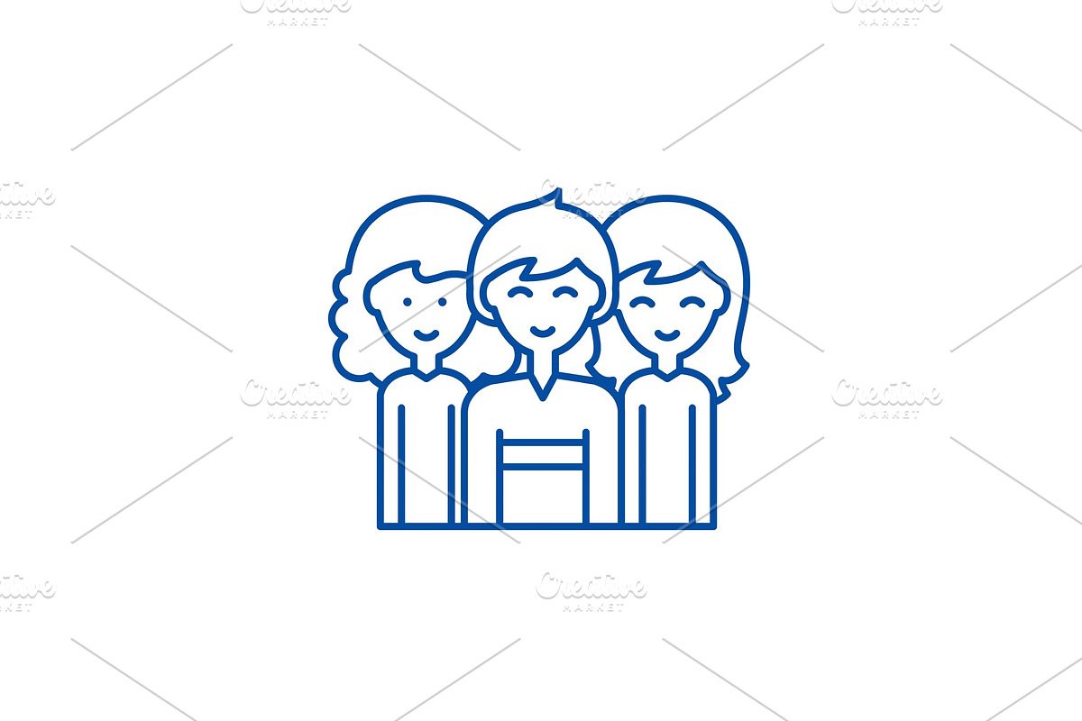 Sexual equality line icon concept in Illustrations - product preview 8
