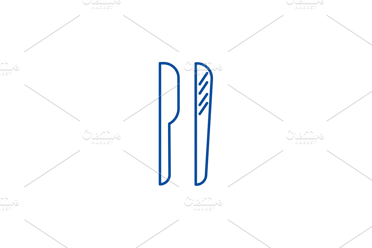Shaving tools line icon concept in Illustrations - product preview 8