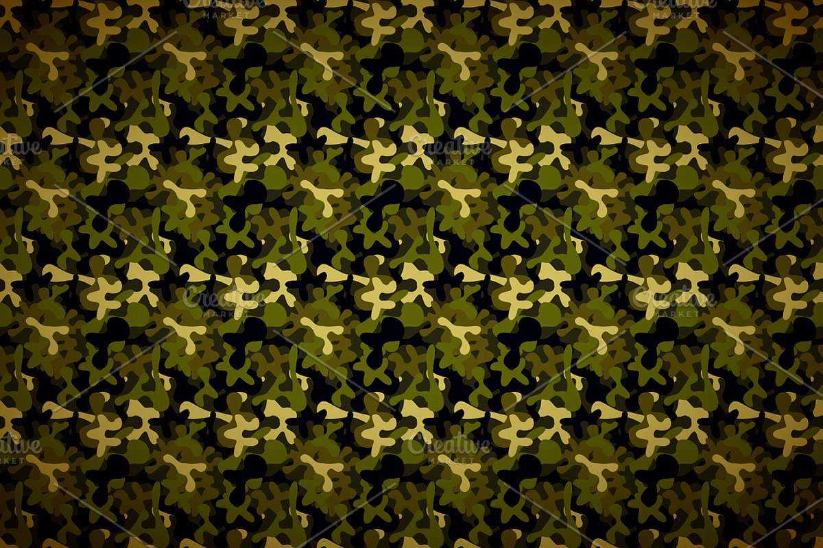 Green forest military camouflage in Illustrations - product preview 8