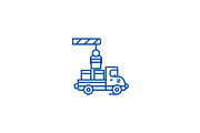 Shipment line icon concept. Shipment
