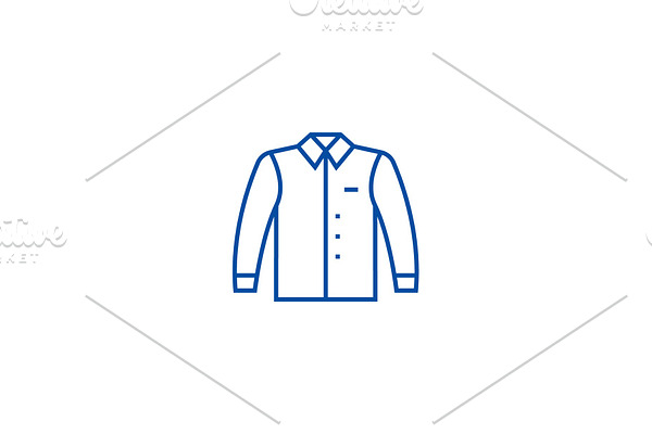 Shirt line icon concept. Shirt flat