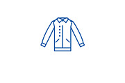 Shirt with vest line icon concept