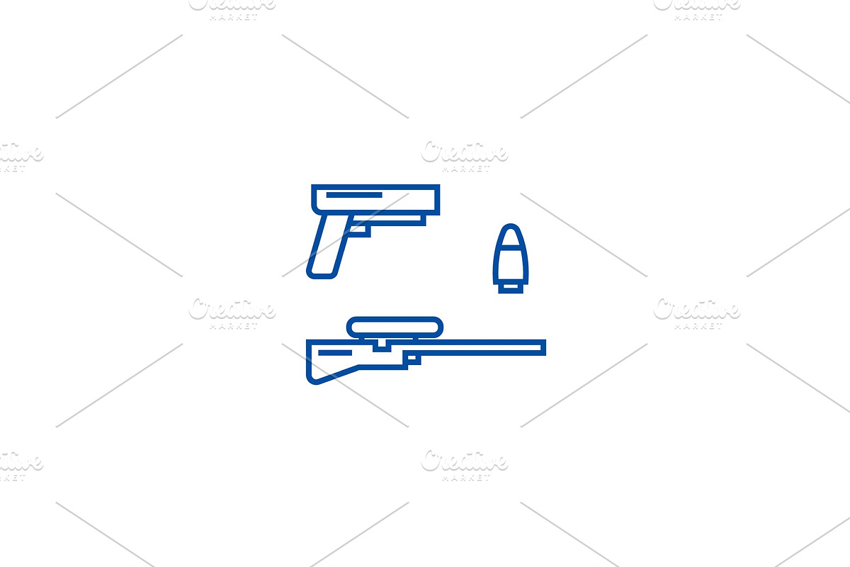 Shooter game, gun, rifle, bullet in Illustrations - product preview 8