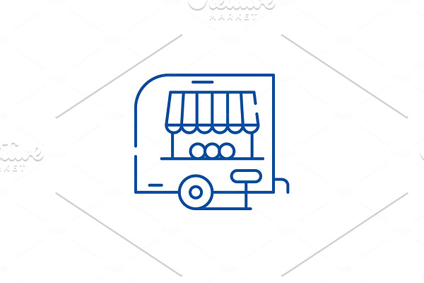 Shop pickup line icon concept. Shop