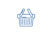 Shopping cart line icon concept