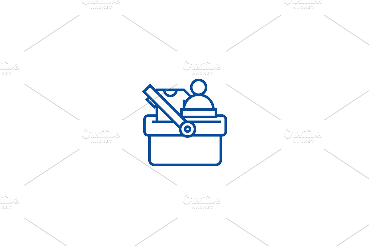 Shopping cart wtih clothes line icon in Illustrations - product preview 8