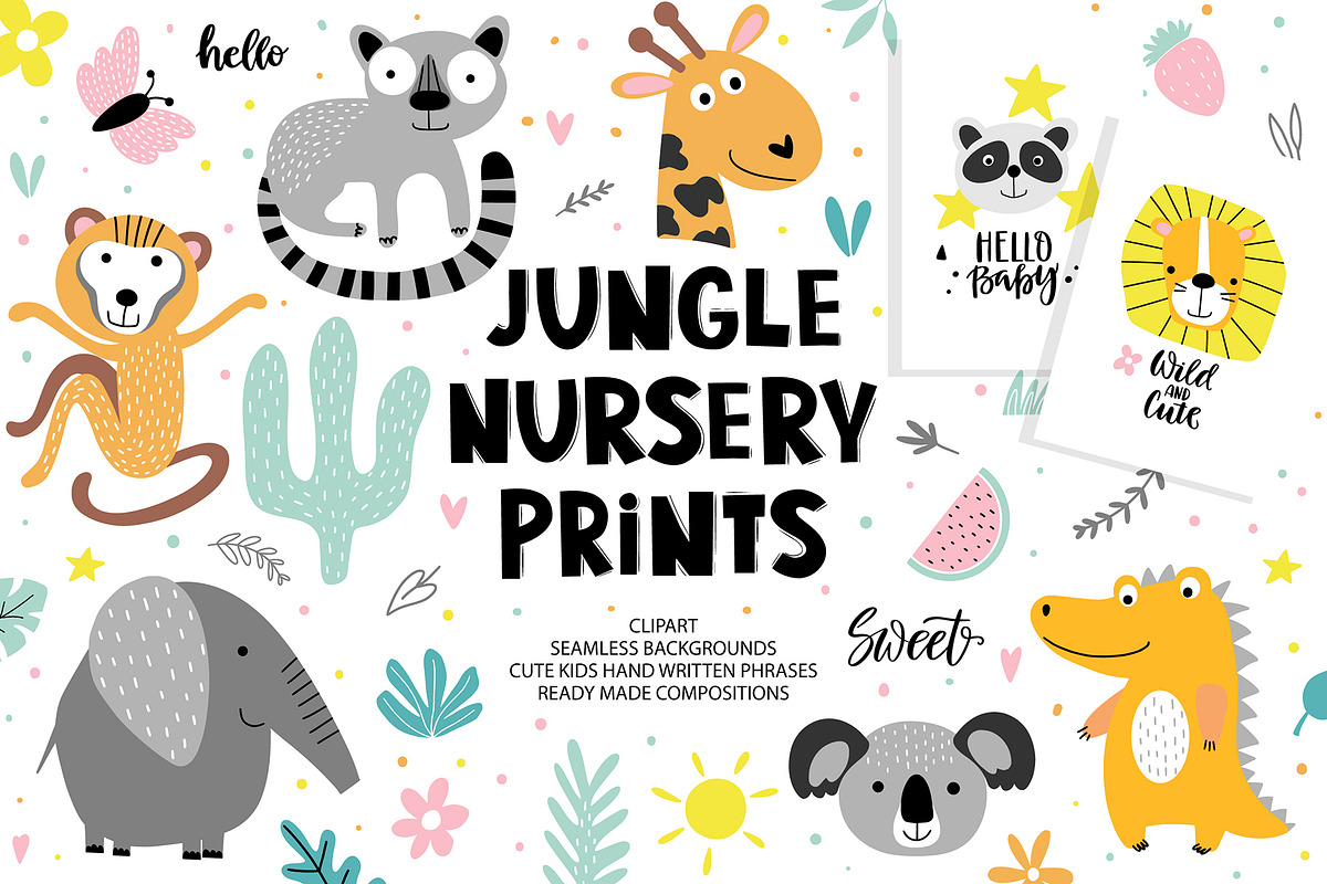 Jungle nursery prints in Illustrations - product preview 8