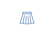 Short skirt line icon concept. Short