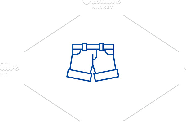Shorts,briefs line icon concept