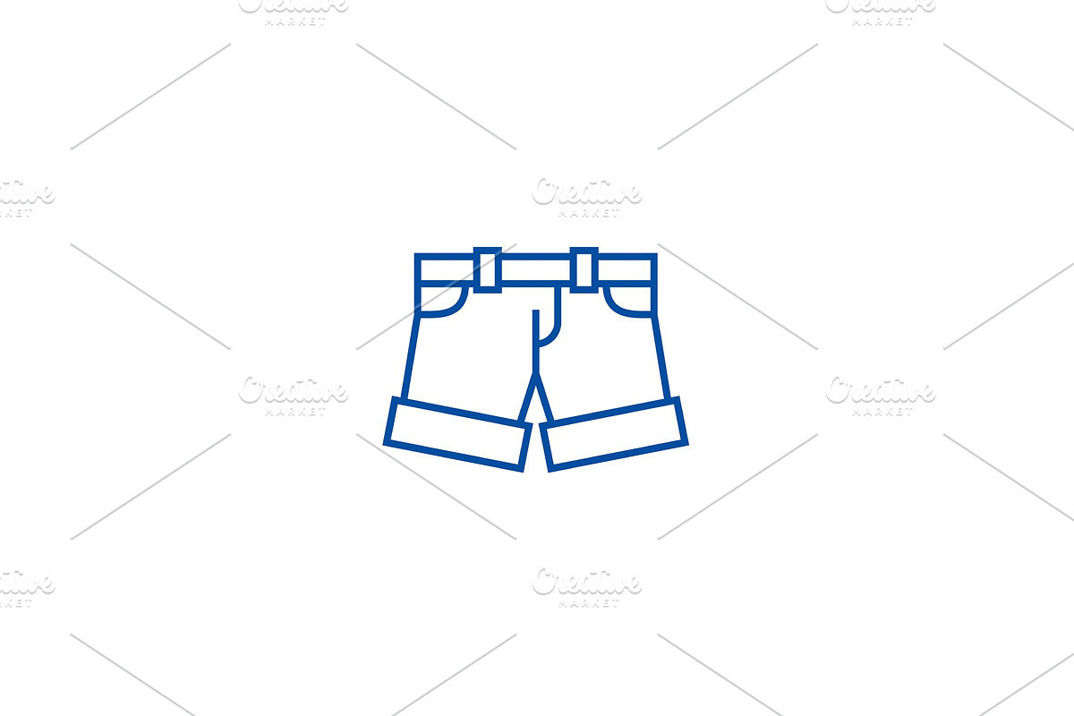 Shorts,briefs line icon concept in Illustrations - product preview 8