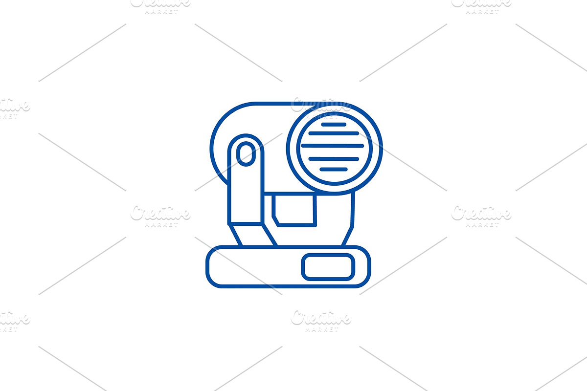 Show lights line icon concept. Show in Illustrations - product preview 8