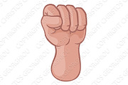 Fist Up Hand Punch Cartoon Icon
