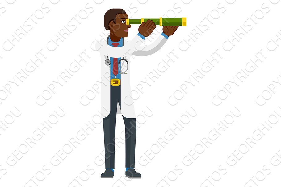 Telescope Spyglass Doctor Concept in Illustrations - product preview 8
