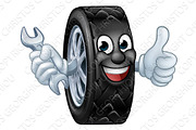 Tyre Cartoon Car Mechanic Service